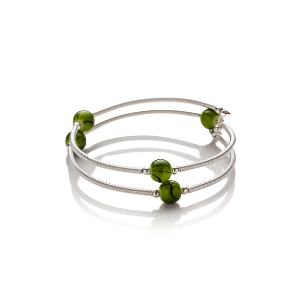 Kelly Marie Jewellery Design - Hand Wrapped Glass Bead Wrap Around Bracelet