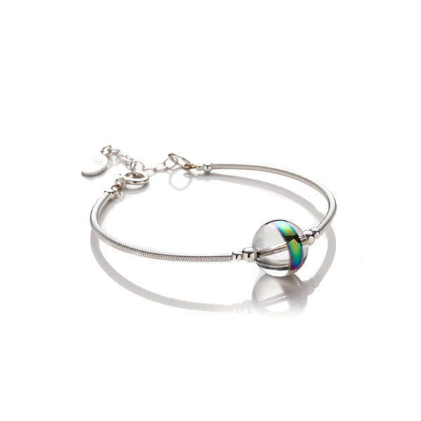 Kelly Marie Jewellery Design - Hand Wrapped Bangle Style Crystal Orb Bracelet