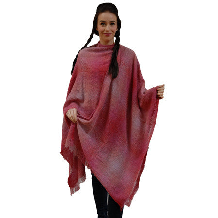 The rose check Celtic Ruana in poncho style makes a unique gift for her