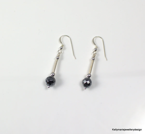 Kelly Marie Jewellery Design - Hematite Drop Earrings