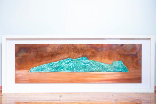 Ken Bolger Stone and Copper Artist:  “Sleeping Giant” (Inis Tuaisceart) Medium Copper Frame