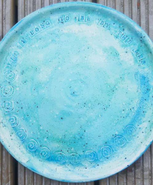Skellig Pottery: Platter - “I long to be by the Sea”